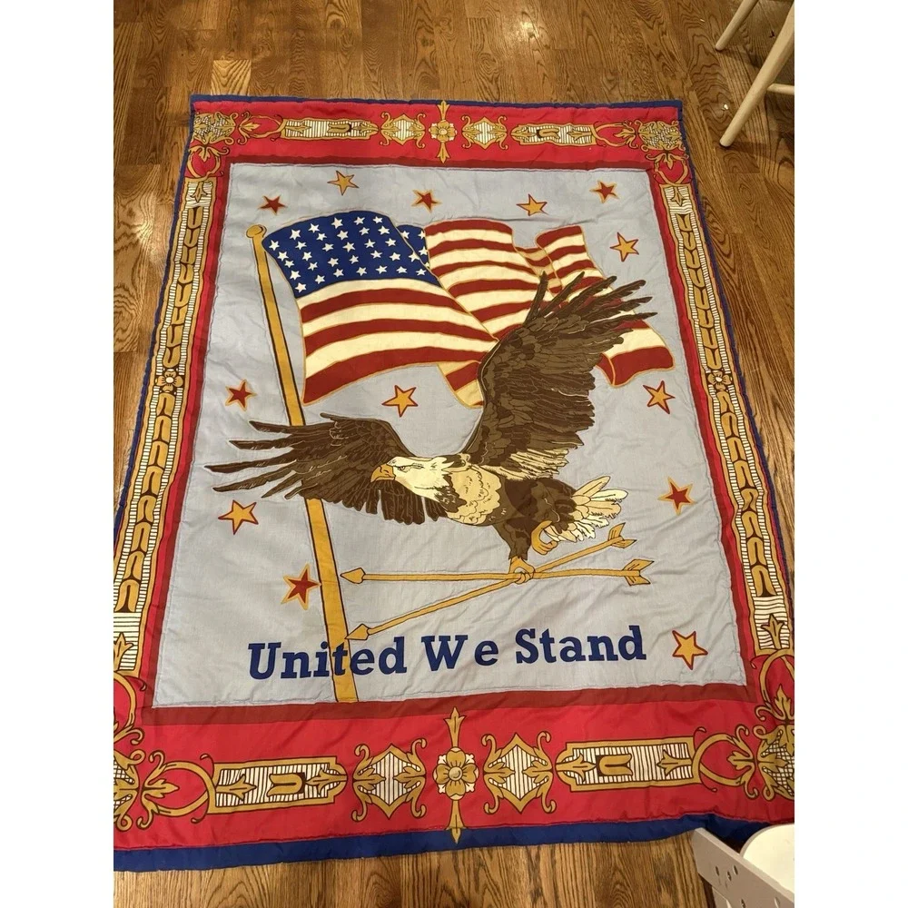 Nancy Lambert UNITED WE STAND Quilt Limited Edition Patriotic Eagle Armed Forces